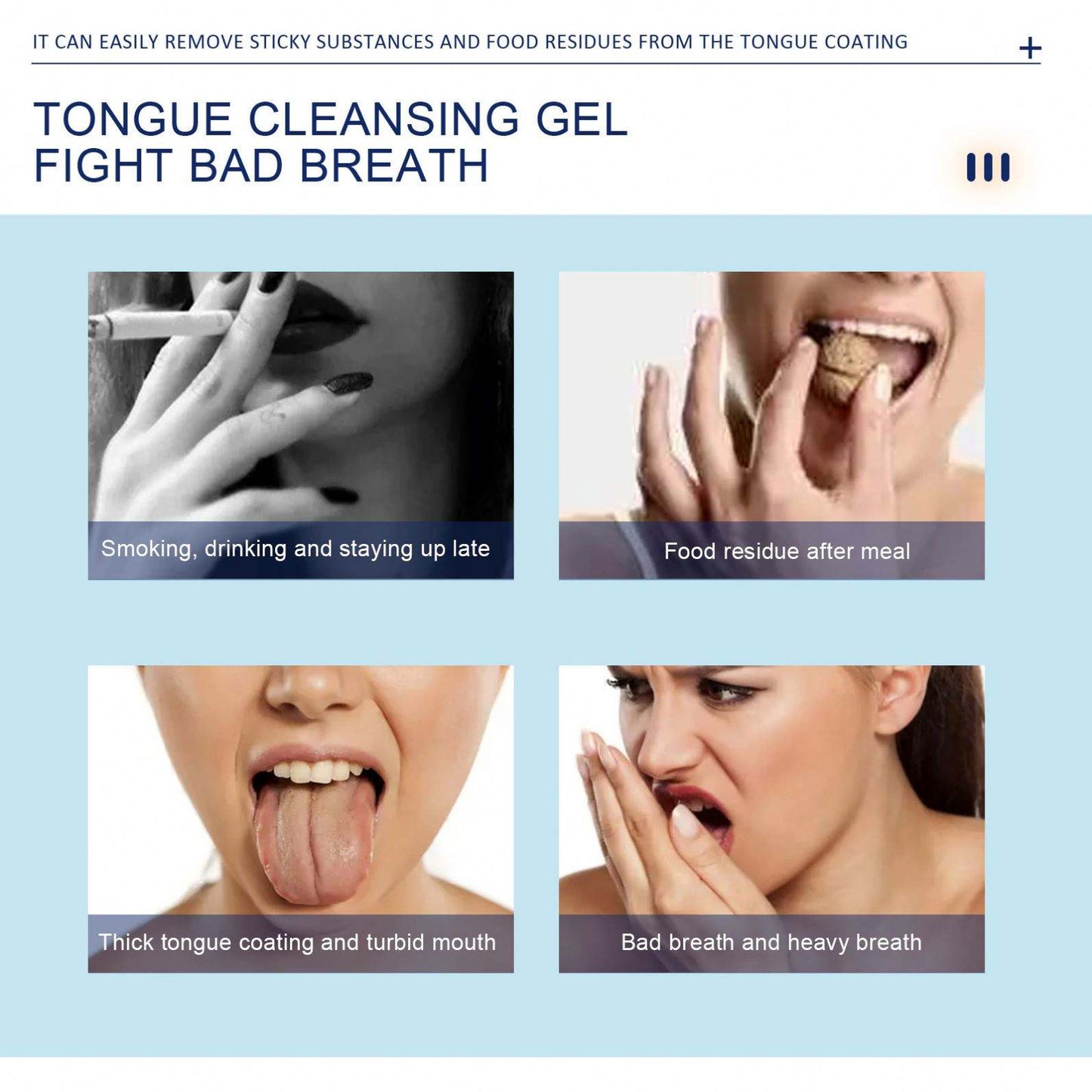Gel Nettoyant Langue avec Brosse Multifonctionnelle