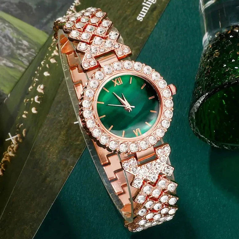 Ensemble de bijoux vert pour femme