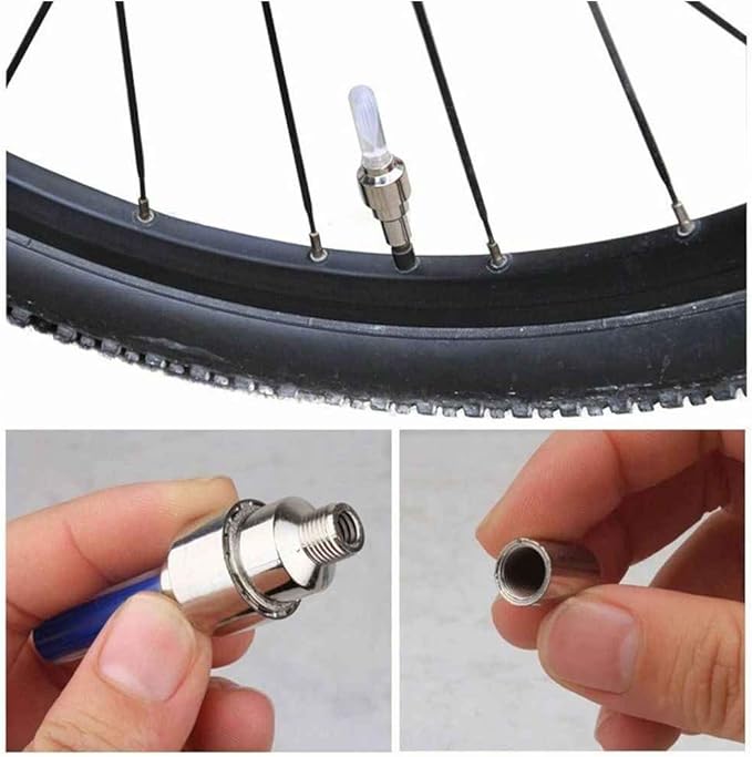 Lumières LED pour roues de vélo et de voiture.