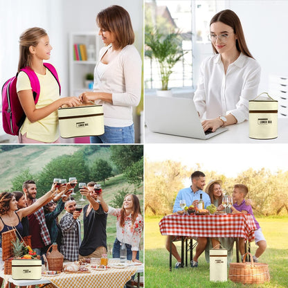 Lot de 4 boîtes à lunch isothermes avec sac de rangement.