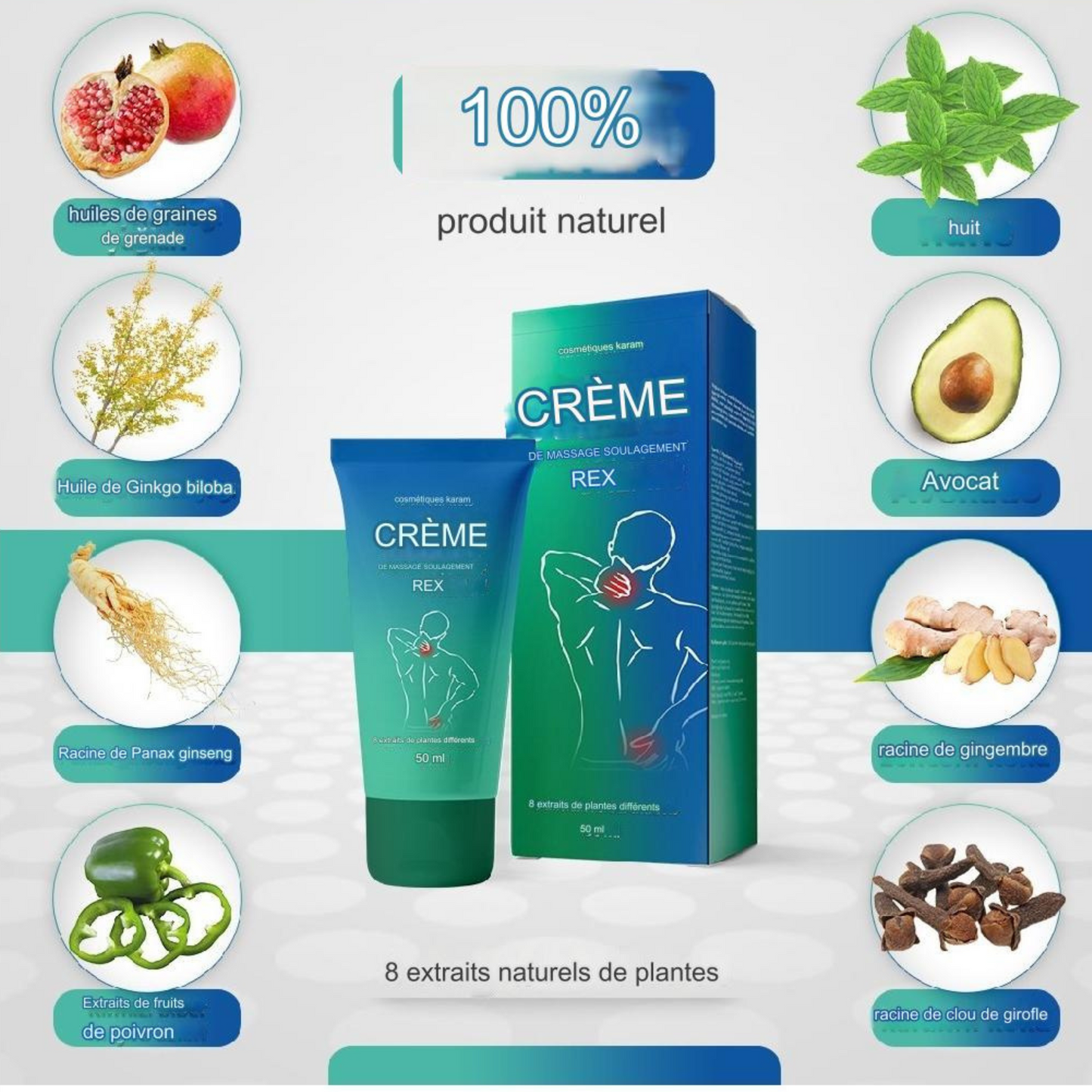 Crème de massage médicale  "Rex"