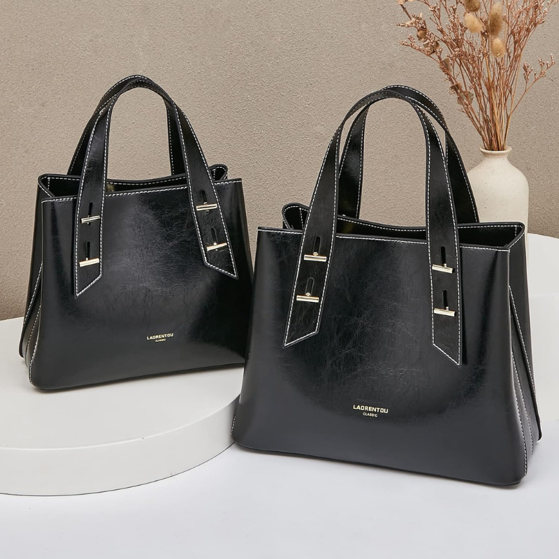 LAORENTOU-Sac à main en cuir originale pour femme.