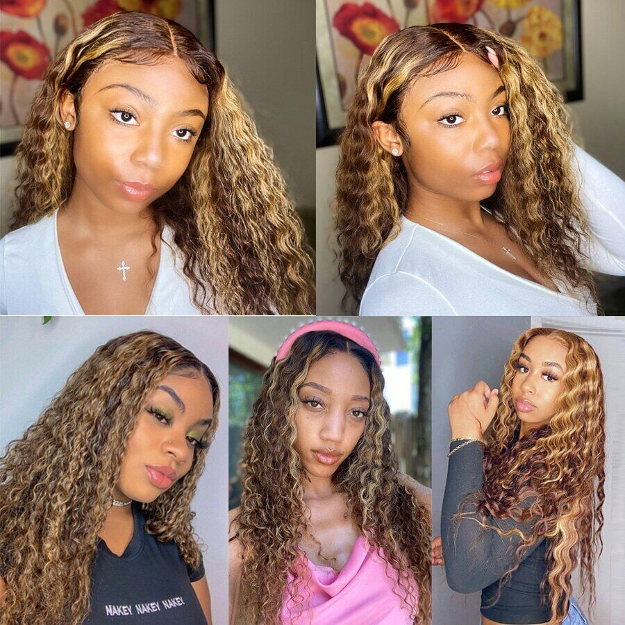 Extensions de cheveux brésiliens brune bouclée.